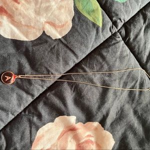 Kate Spade “A” rose gold necklace